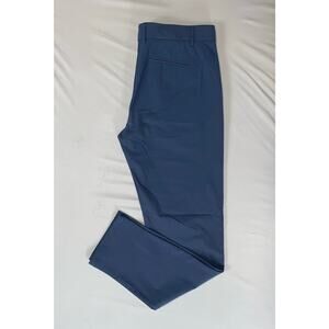 Greyson Flat Front Tapered Leg Microfiber Golf Pants. Steel Blue, Men's 34X32.